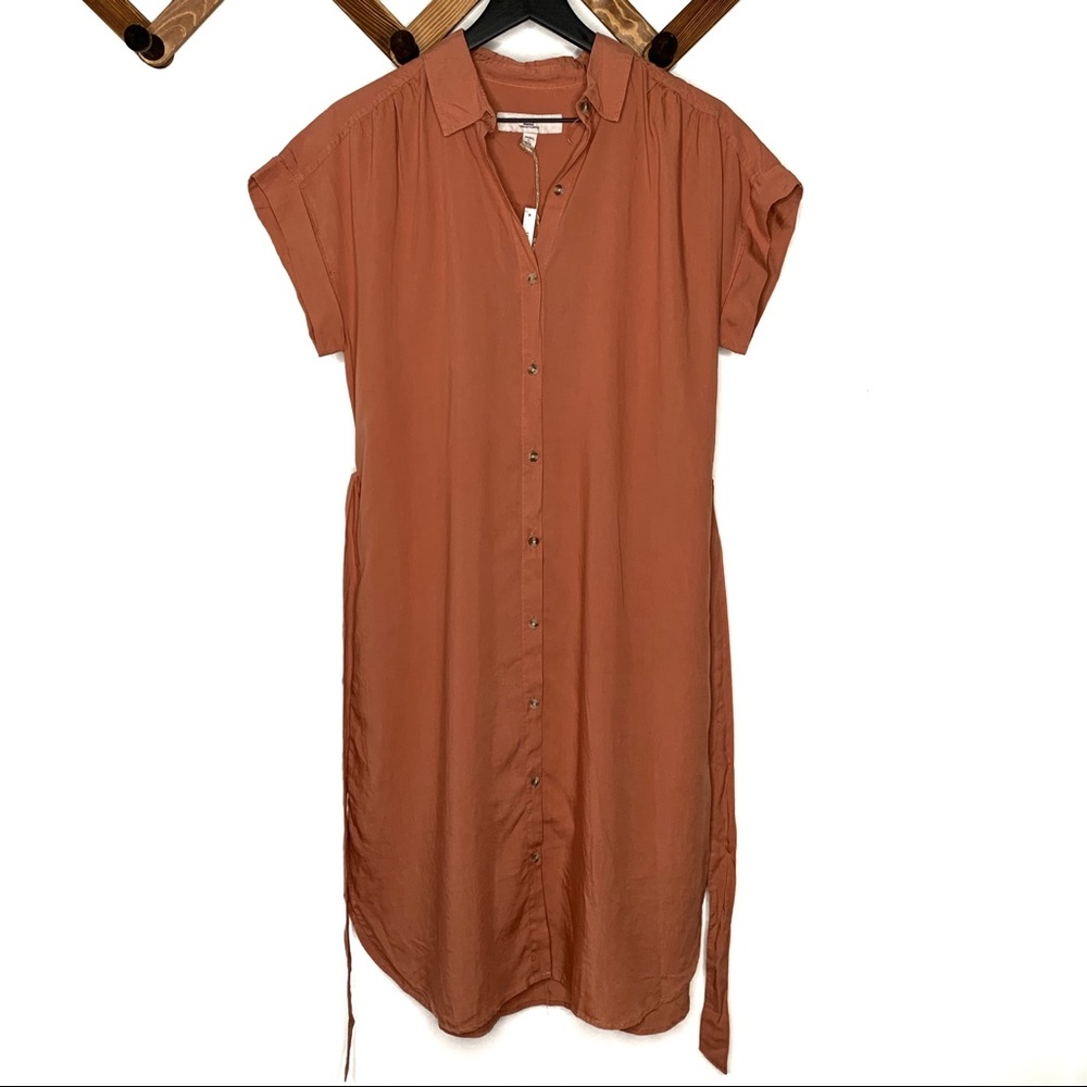 THREAD & SUPPLY burnt orange shirt dress✨szS
